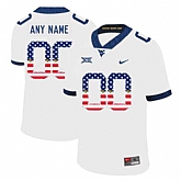 Men's West Virginia Mountaineers Customized White USA Flag College Football Jersey,baseball caps,new era cap wholesale,wholesale hats
