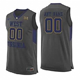 Men's West Virginia Mountaineers Gray Customized College Basketball Jersey