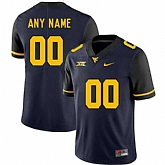 Men's West Virginia Mountaineers Navy Customized College Jersey,baseball caps,new era cap wholesale,wholesale hats