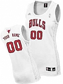 Women's Customized Chicago Bulls White Jersey,baseball caps,new era cap wholesale,wholesale hats