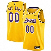Women's Customized Los Angeles Lakers Swingman Gold Icon Edition Nike NBA Jersey,baseball caps,new era cap wholesale,wholesale hats