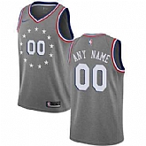 Women's Customized Philadelphia 76ers Swingman Gray Nike City Edition Jersey,baseball caps,new era cap wholesale,wholesale hats