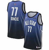 Men's 2023 All-Star #77 Luka Doncic Blue Game Swingman Stitched Basketball Jersey Dzhi,baseball caps,new era cap wholesale,wholesale hats