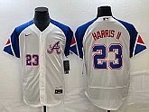 Men's Atlanta Braves #23 Michael Harris II Number White 2023 City Connect Flex Base Stitched Jersey