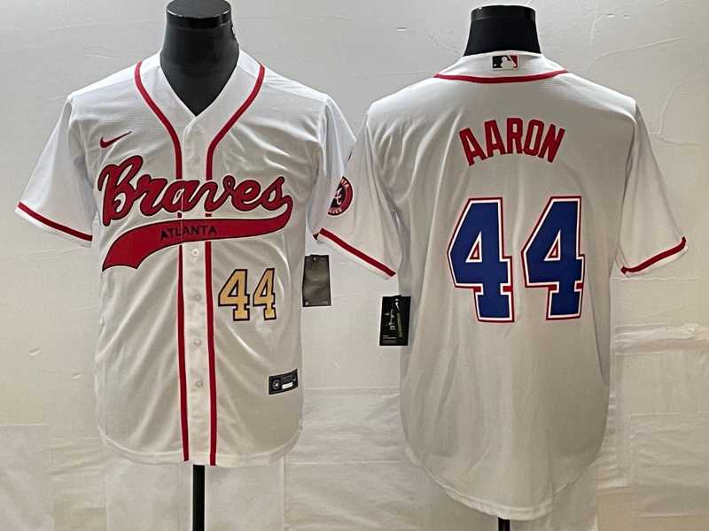 Men's Atlanta Braves #44 Hank Aaron Number White Cool Base With Patch Stitched Baseball Jersey,We sell and wholesale Men's Atlanta Braves #44 Hank Aaron Number White Cool Base With Patch Stitched Baseball Jersey on line form chian!