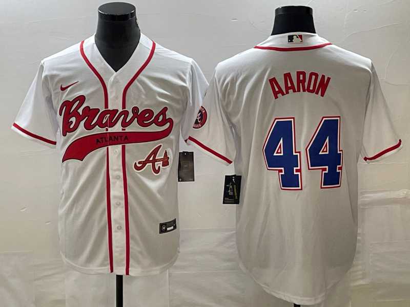 Men's Atlanta Braves #44 Hank Aaron White Cool Base With Patch Stitched Jersey,We sell and wholesale Men's Atlanta Braves #44 Hank Aaron White Cool Base With Patch Stitched Jersey on line form chian!