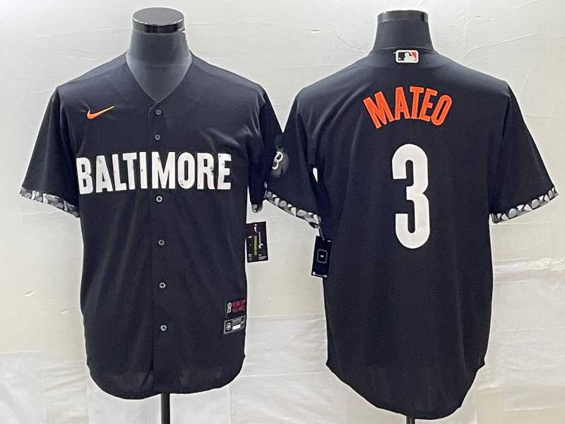 Men's Baltimore Orioles #3 Jorge Mateo Black 2023 City Connect Cool Base Stitched Jersey,We sell and wholesale Men's Baltimore Orioles #3 Jorge Mateo Black 2023 City Connect Cool Base Stitched Jersey on line form chian!
