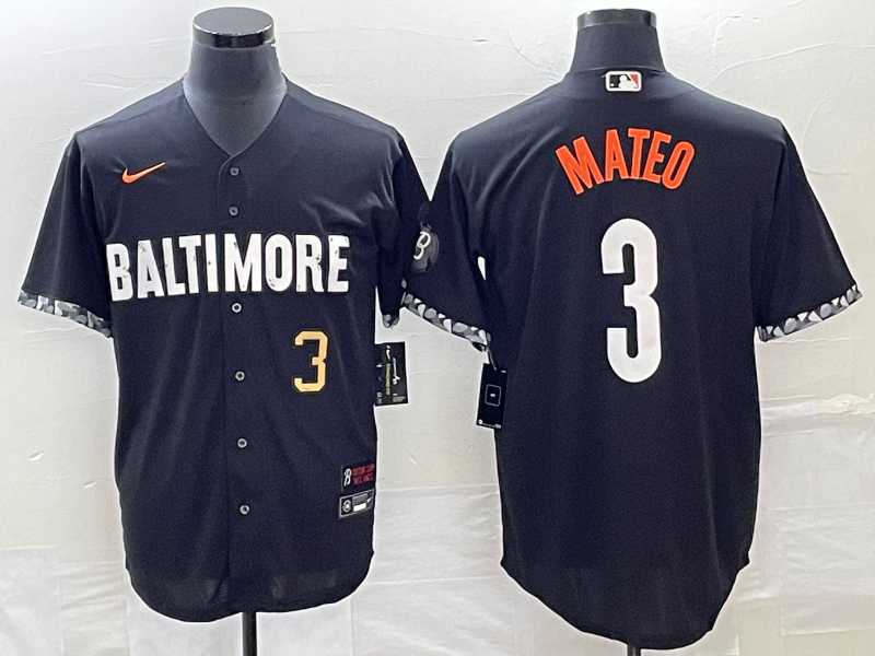 Men's Baltimore Orioles #3 Jorge Mateo Number Black 2023 City Connect Cool Base Stitched Jersey,We sell and wholesale Men's Baltimore Orioles #3 Jorge Mateo Number Black 2023 City Connect Cool Base Stitched Jersey on line form chian!
