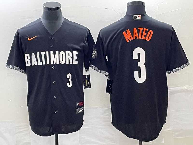 Men's Baltimore Orioles #3 Jorge Mateo Number Black 2023 City Connect Cool Base Stitched Jerseys,We sell and wholesale Men's Baltimore Orioles #3 Jorge Mateo Number Black 2023 City Connect Cool Base Stitched Jerseys on line form chian!