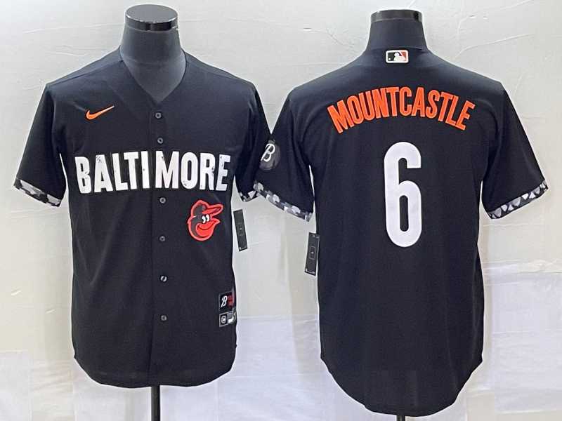 Men's Baltimore Orioles #6 Ryan Mountcastle Black 2023 City Connect Cool Base Stitched Jerseys,We sell and wholesale Men's Baltimore Orioles #6 Ryan Mountcastle Black 2023 City Connect Cool Base Stitched Jerseys on line form chian!