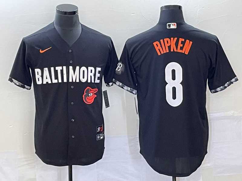 Men's Baltimore Orioles #8 Cal Ripken Jr Black 2023 City Connect Cool Base Stitched Jerseys,We sell and wholesale Men's Baltimore Orioles #8 Cal Ripken Jr Black 2023 City Connect Cool Base Stitched Jerseys on line form chian!