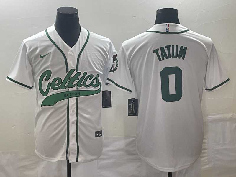 Men's Boston Celtics #0 Jayson Tatum White With Patch Stitched Baseball Jersey,We sell and wholesale Men's Boston Celtics #0 Jayson Tatum White With Patch Stitched Baseball Jersey on line form chian!