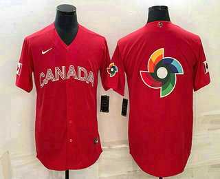 Men's Canada Baseball 2023 Red World Big Logo With Patch Classic Stitched Jerseys,We sell and wholesale Men's Canada Baseball 2023 Red World Big Logo With Patch Classic Stitched Jerseys on line form chian!
