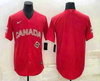 Men's Canada Baseball Blank 2023 Red World With Patch Classic Stitched Jersey,We sell and wholesale Men's Canada Baseball Blank 2023 Red World With Patch Classic Stitched Jersey on line form chian!