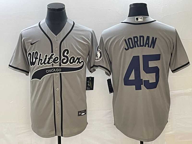 Men's Chicago White Sox #45 Michael Jordan Grey Cool Base Stitched Jersey,We sell and wholesale Men's Chicago White Sox #45 Michael Jordan Grey Cool Base Stitched Jersey on line form chian!