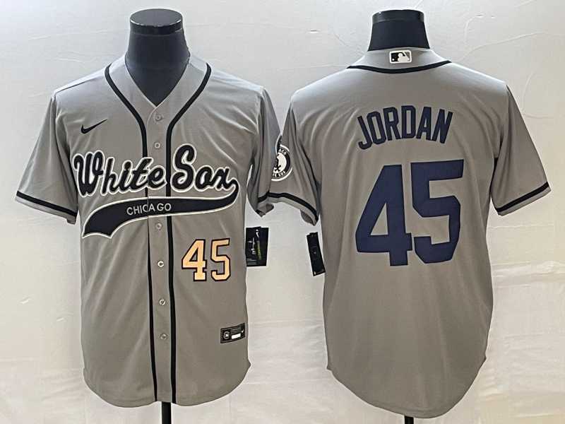 Men's Chicago White Sox #45 Michael Jordan Number Grey Cool Base Stitched Baseball Jersey,We sell and wholesale Men's Chicago White Sox #45 Michael Jordan Number Grey Cool Base Stitched Baseball Jersey on line form chian!