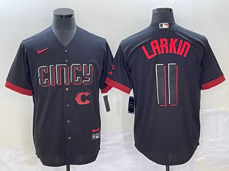 Men's Cincinnati Reds #11 Barry Larkin Black 2023 City Connect Cool Base Stitched Jersey,We sell and wholesale Men's Cincinnati Reds #11 Barry Larkin Black 2023 City Connect Cool Base Stitched Jersey on line form chian!