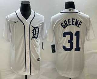 Men's Detroit Tigers #31 Riley Greene White Cool Base Stitched Jersey,We sell and wholesale Men's Detroit Tigers #31 Riley Greene White Cool Base Stitched Jersey on line form chian!