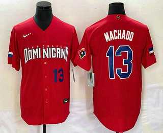 Men's Dominican Republic Baseball #13 Manny Machado Number 2023 Red World Classic Stitched Jerseys,We sell and wholesale Men's Dominican Republic Baseball #13 Manny Machado Number 2023 Red World Classic Stitched Jerseys on line form chian!