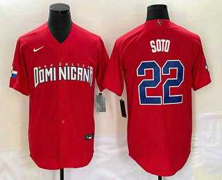 Men's Dominican Republic Baseball #22 Juan Soto 2023 Red World Classic Stitched Jersey,We sell and wholesale Men's Dominican Republic Baseball #22 Juan Soto 2023 Red World Classic Stitched Jersey on line form chian!