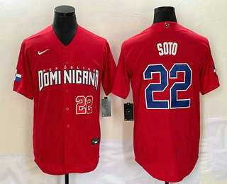 Men's Dominican Republic Baseball #22 Juan Soto Number 2023 Red World Classic Stitched Jersey,We sell and wholesale Men's Dominican Republic Baseball #22 Juan Soto Number 2023 Red World Classic Stitched Jersey on line form chian!