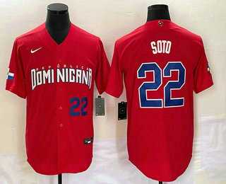 Men's Dominican Republic Baseball #22 Juan Soto Number 2023 Red World Classic Stitched Jerseys,We sell and wholesale Men's Dominican Republic Baseball #22 Juan Soto Number 2023 Red World Classic Stitched Jerseys on line form chian!