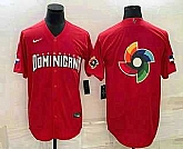Men's Dominican Republic Baseball 2023 Red World Big Logo With Patch Classic Stitched Jerseys,baseball caps,new era cap wholesale,wholesale hats