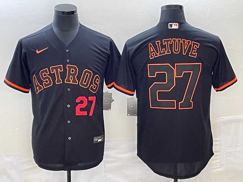 Men's Houston Astros #27 Jose Altuve Number Lights Out Black Fashion Stitched MLB Cool Base Nike Jersey,We sell and wholesale Men's Houston Astros #27 Jose Altuve Number Lights Out Black Fashion Stitched MLB Cool Base Nike Jersey on line form chian!