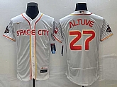 Men's Houston Astros #27 Jose Altuve Number White 2023 City Connect Flex Base Stitched Jersey,baseball caps,new era cap wholesale,wholesale hats