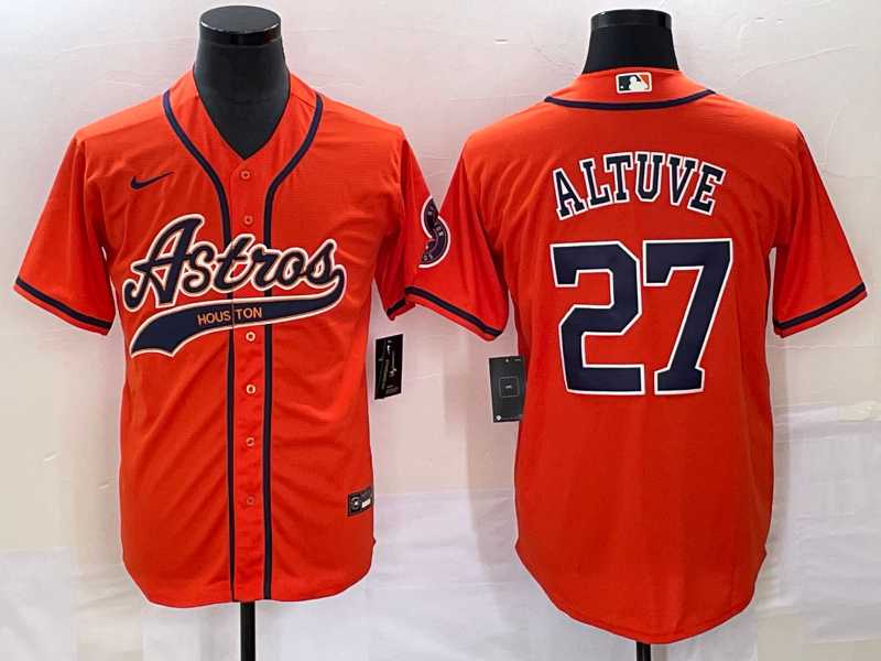Men's Houston Astros #27 Jose Altuve Orange With Patch Cool Base Stitched Baseball Jersey,We sell and wholesale Men's Houston Astros #27 Jose Altuve Orange With Patch Cool Base Stitched Baseball Jersey on line form chian!