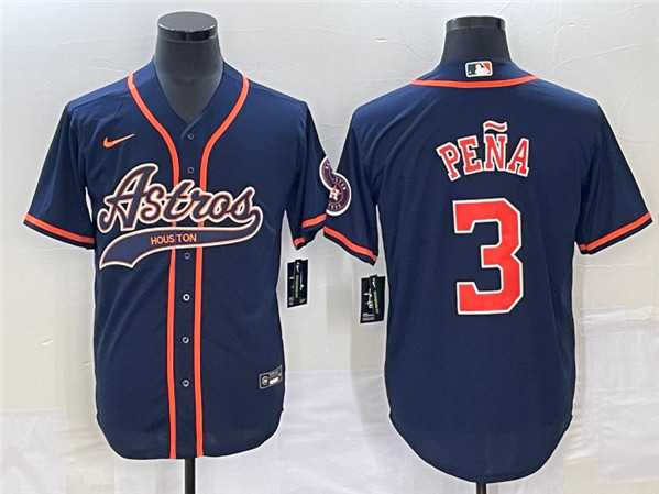 Men's Houston Astros #3 Jeremy Pena Navy Cool Base Stitched Baseball Jersey,We sell and wholesale Men's Houston Astros #3 Jeremy Pena Navy Cool Base Stitched Baseball Jersey on line form chian!
