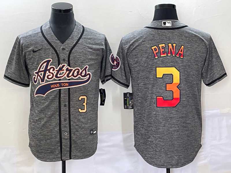 Men's Houston Astros #3 Jeremy Pena Number Grey Gridiron Cool Base Stitched Baseball Jersey,We sell and wholesale Men's Houston Astros #3 Jeremy Pena Number Grey Gridiron Cool Base Stitched Baseball Jersey on line form chian!