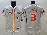 Men's Houston Astros #3 Jeremy Pena Number White 2023 City Connect Flex Base Stitched Jerseys,baseball caps,new era cap wholesale,wholesale hats