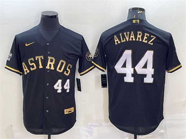 Men's Houston Astros #44 Yordan Alvarez Black Gold 2022 World Series Stitched Baseball Jersey,We sell and wholesale Men's Houston Astros #44 Yordan Alvarez Black Gold 2022 World Series Stitched Baseball Jersey on line form chian!