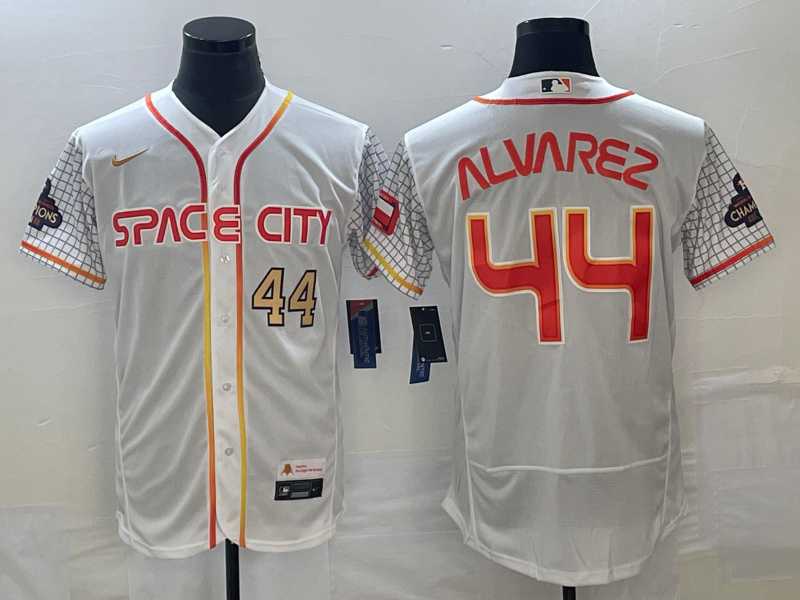 Men's Houston Astros #44 Yordan Alvarez Number White 2023 City Connect Flex Base Stitched Jersey,We sell and wholesale Men's Houston Astros #44 Yordan Alvarez Number White 2023 City Connect Flex Base Stitched Jersey on line form chian!