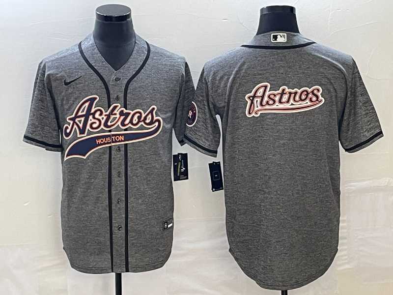 Men's Houston Astros Blank Grey Gridiron With Patch Cool Base Stitched Baseball Jersey,We sell and wholesale Men's Houston Astros Blank Grey Gridiron With Patch Cool Base Stitched Baseball Jersey on line form chian!