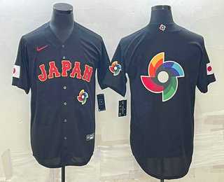 Men's Japan Baseball 2023 Black World Big Logo With Patch Classic Stitched Jerseys,We sell and wholesale Men's Japan Baseball 2023 Black World Big Logo With Patch Classic Stitched Jerseys on line form chian!