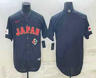Men's Japan Baseball Blank 2023 Black World Classic Stitched Jersey,We sell and wholesale Men's Japan Baseball Blank 2023 Black World Classic Stitched Jersey on line form chian!