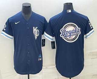 Men's Kansas City Royals Big Logo 2022 Navy Blue City Connect Cool Base Stitched Jerseys,We sell and wholesale Men's Kansas City Royals Big Logo 2022 Navy Blue City Connect Cool Base Stitched Jerseys on line form chian!