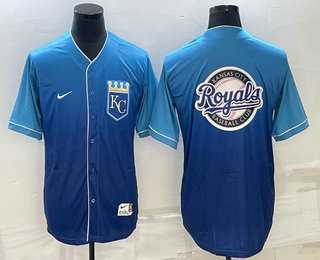 Men's Kansas City Royals Big Logo Nike Blue Fade Stitched Jersey,We sell and wholesale Men's Kansas City Royals Big Logo Nike Blue Fade Stitched Jersey on line form chian!