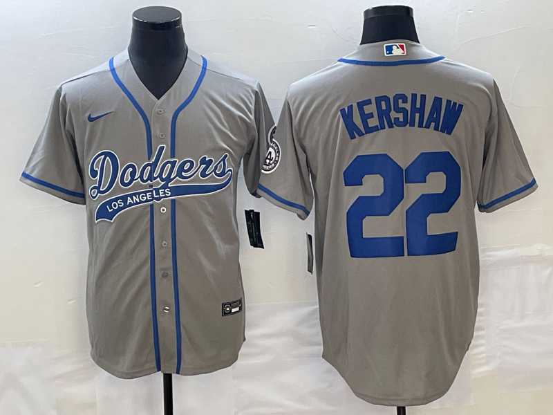 Men's Los Angeles Dodgers #22 Clayton Kershaw Grey Cool Base Stitched Baseball Jersey,We sell and wholesale Men's Los Angeles Dodgers #22 Clayton Kershaw Grey Cool Base Stitched Baseball Jersey on line form chian!