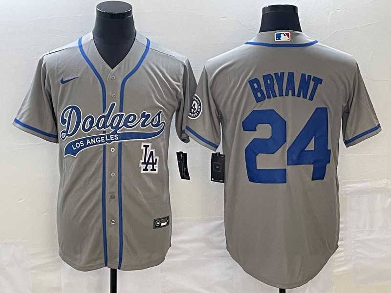 Men's Los Angeles Dodgers #24 Kobe Bryant Grey With Patch Cool Base Stitched Baseball Jersey,We sell and wholesale Men's Los Angeles Dodgers #24 Kobe Bryant Grey With Patch Cool Base Stitched Baseball Jersey on line form chian!