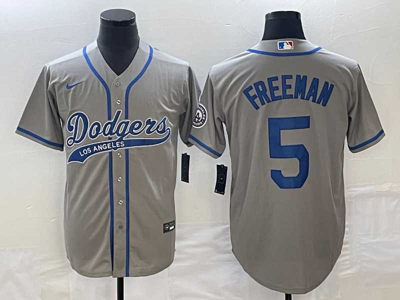 Men's Los Angeles Dodgers #5 Freddie Freeman Grey Cool Base Stitched Jersey,We sell and wholesale Men's Los Angeles Dodgers #5 Freddie Freeman Grey Cool Base Stitched Jersey on line form chian!