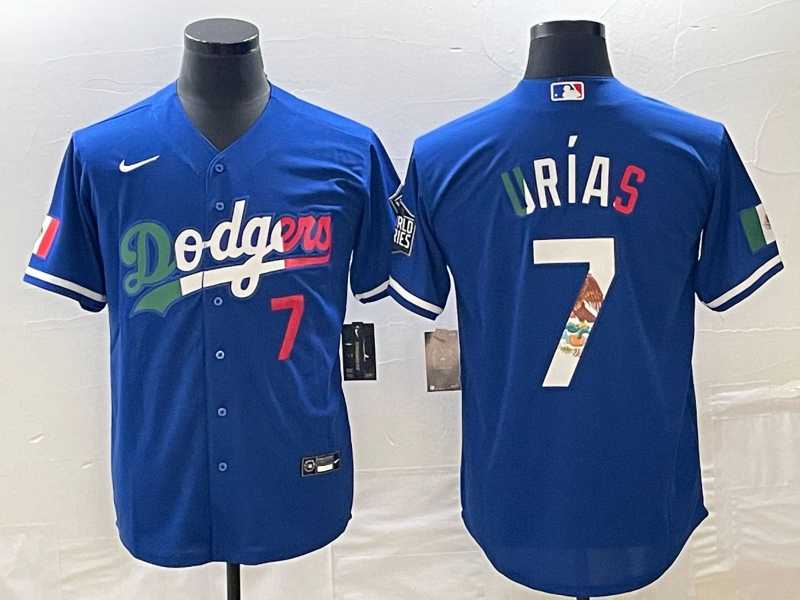 Men's Los Angeles Dodgers #7 Julio Urias Number Blue Cool Base Jerseys,We sell and wholesale Men's Los Angeles Dodgers #7 Julio Urias Number Blue Cool Base Jerseys on line form chian!