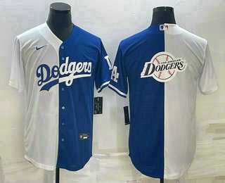 Men's Los Angeles Dodgers White Blue Split Team Big Logo Cool Base Stitched Baseball Jerseys,We sell and wholesale Men's Los Angeles Dodgers White Blue Split Team Big Logo Cool Base Stitched Baseball Jerseys on line form chian!