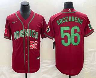 Men's Mexico #56 Randy Arozarena Number 2023 Red World Classic Stitched Jersey,We sell and wholesale Men's Mexico #56 Randy Arozarena Number 2023 Red World Classic Stitched Jersey on line form chian!
