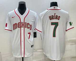 Men's Mexico #7 Julio Urias Number 2023 White Blue World Baseball Classic Stitched Jersey,We sell and wholesale Men's Mexico #7 Julio Urias Number 2023 White Blue World Baseball Classic Stitched Jersey on line form chian!