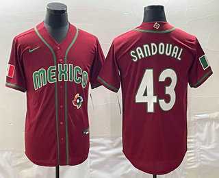 Men's Mexico Baseball #43 Patrick Sandoval 2023 Red World Classic Stitched Jerseys,We sell and wholesale Men's Mexico Baseball #43 Patrick Sandoval 2023 Red World Classic Stitched Jerseys on line form chian!
