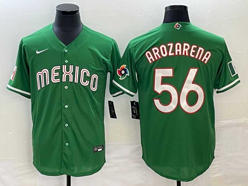Men's Mexico Baseball #56 Randy Arozarena 2023 Green World Classic Stitched Jersey (2),We sell and wholesale Men's Mexico Baseball #56 Randy Arozarena 2023 Green World Classic Stitched Jersey (2) on line form chian!
