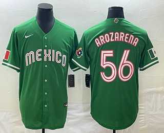 Men's Mexico Baseball #56 Randy Arozarena 2023 Green World Classic Stitched Jersey,We sell and wholesale Men's Mexico Baseball #56 Randy Arozarena 2023 Green World Classic Stitched Jersey on line form chian!